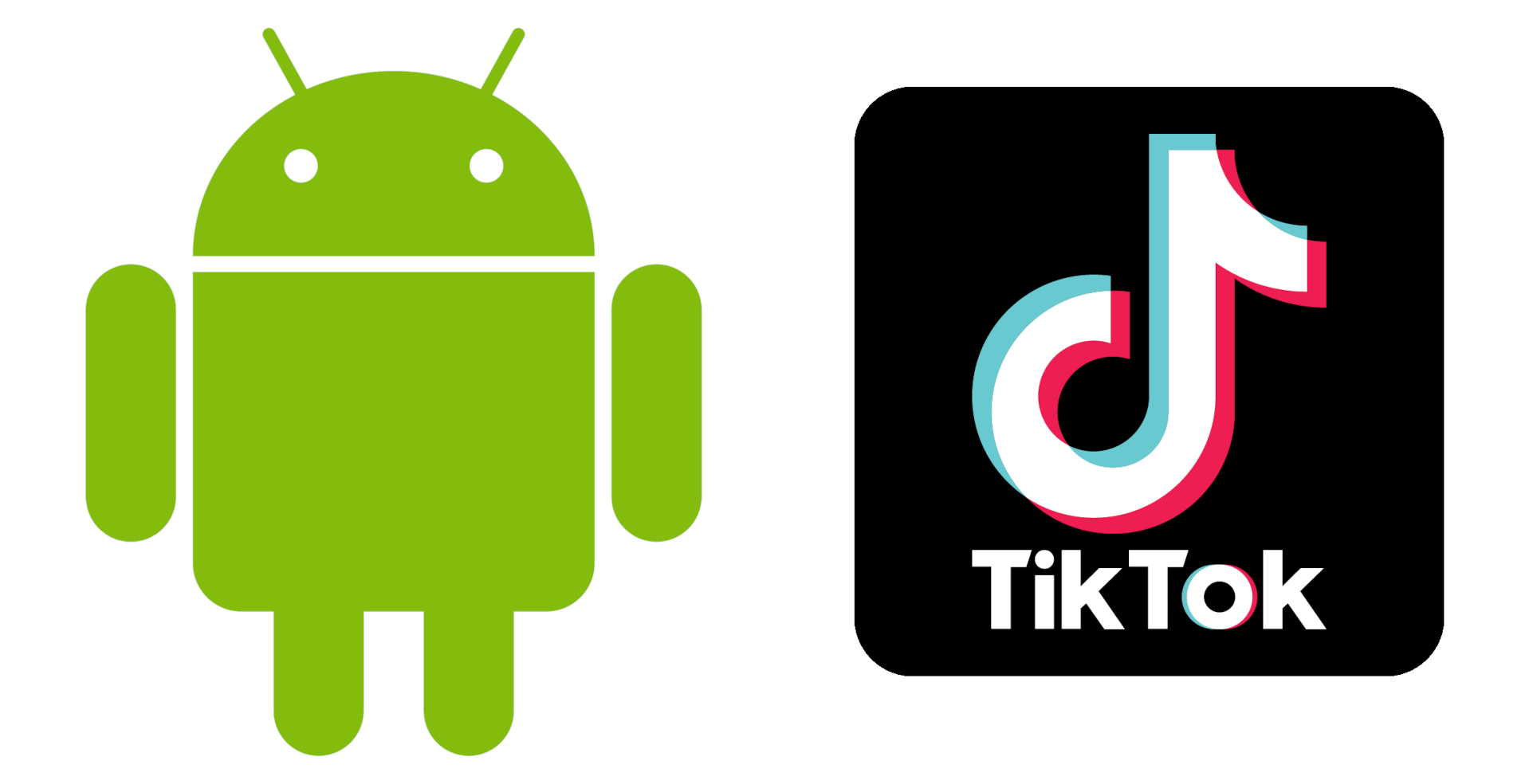combination of Android and Tiktok logos